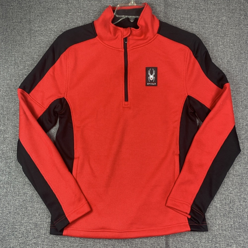 Spyder Men's Mendoza 1/4 Zip Core Pullover Sweater,‎ Red